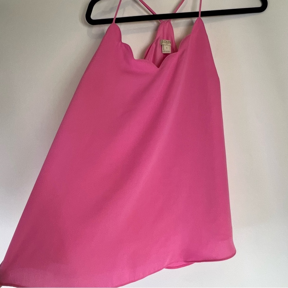 J. Crew Pink Blouse Size 8 Coquette Feminine Girly Cami Top Preppy Minimalist